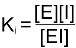 Equation for calculating dissociation constant of enzyme-inhibitor complexes