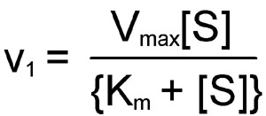 Michelis-Menten equation relative to initial velocity