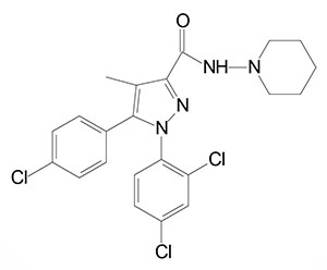structure of CB1 receptor antagonist rimonabant