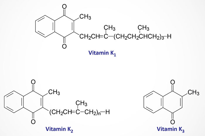 Structures of vitamin K molecules