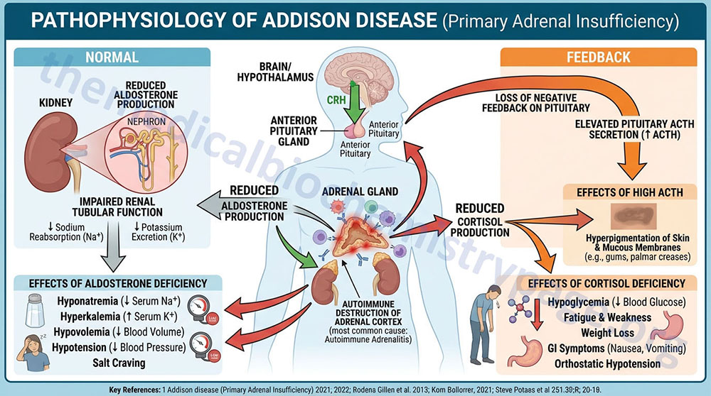 overview of Addison disease pathophysiology overview of Addison disease pathophysiology