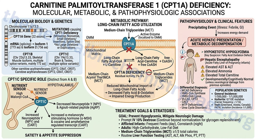 Carnitine Palmitoyltransferase 1 (CPT1) Deficiency