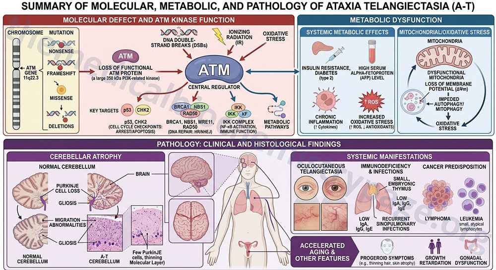 overview of the molecular metabolic and pathophysiologic associations of ataxia telangiectasia overview of the molecular metabolic and pathophysiologic associations of ataxia telangiectasia