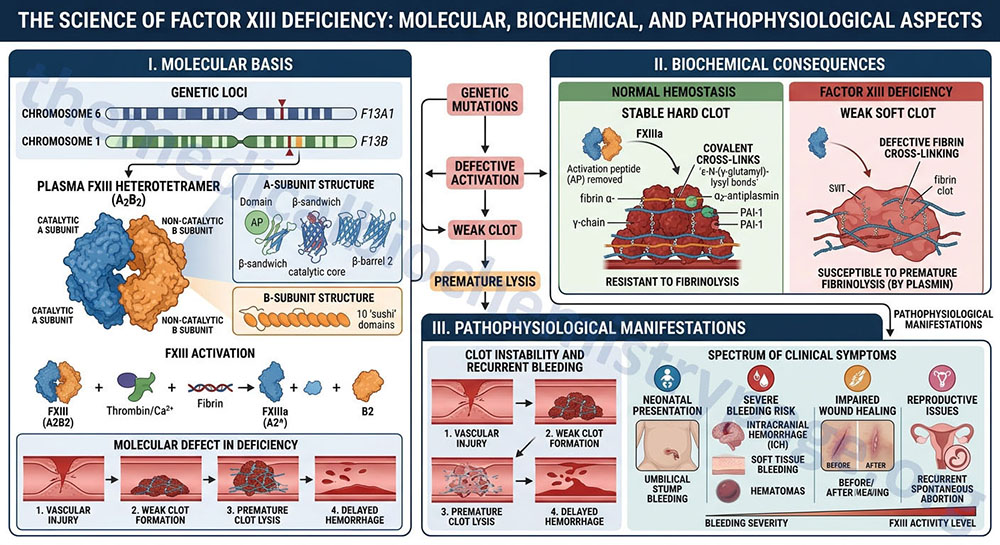 overview of the molecular, metabolic, and pathophysiological features of factor XIII deficiency
