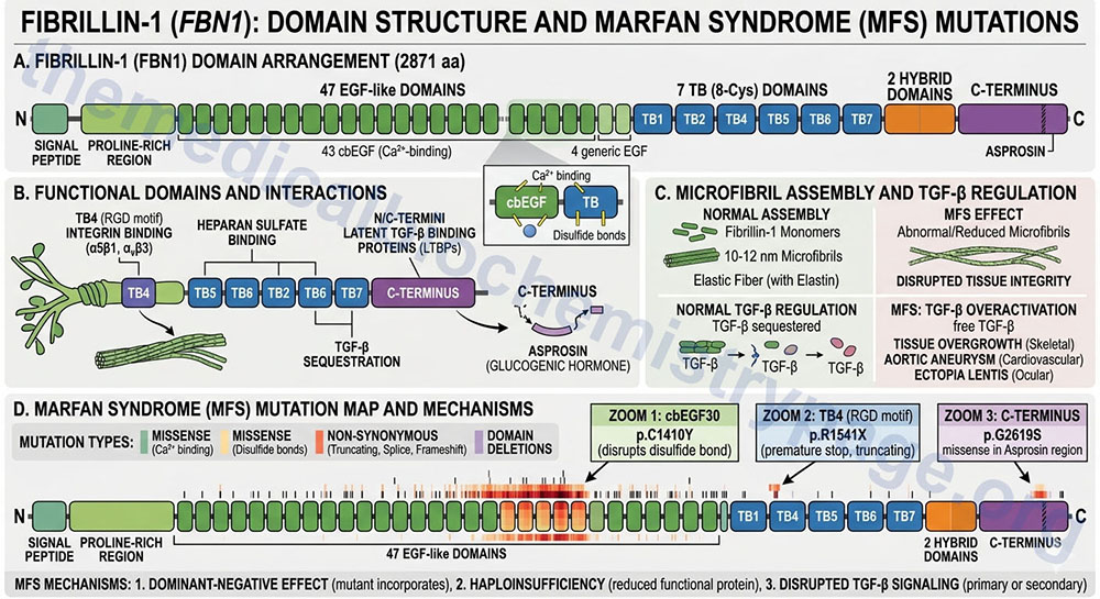 fibrillin 1 and mutations associated with Marfan syndrome