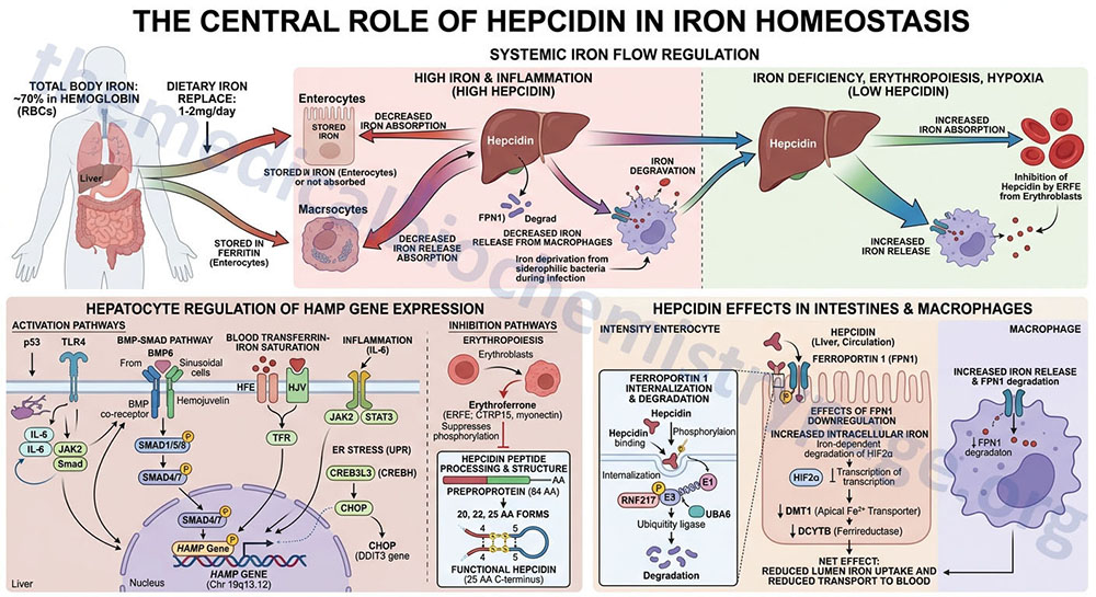 hepcidin functions in overall iron homeostasis