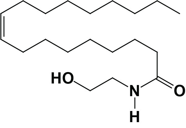 Structure of oleoylethanolamide, OEA