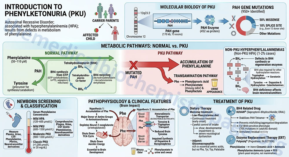 overview of the molecular, metabolic, and pathophysiologic associations of phenylketonuria (PKU) overview of the molecular, metabolic, and pathophysiologic associations of phenylketonuria (PKU)