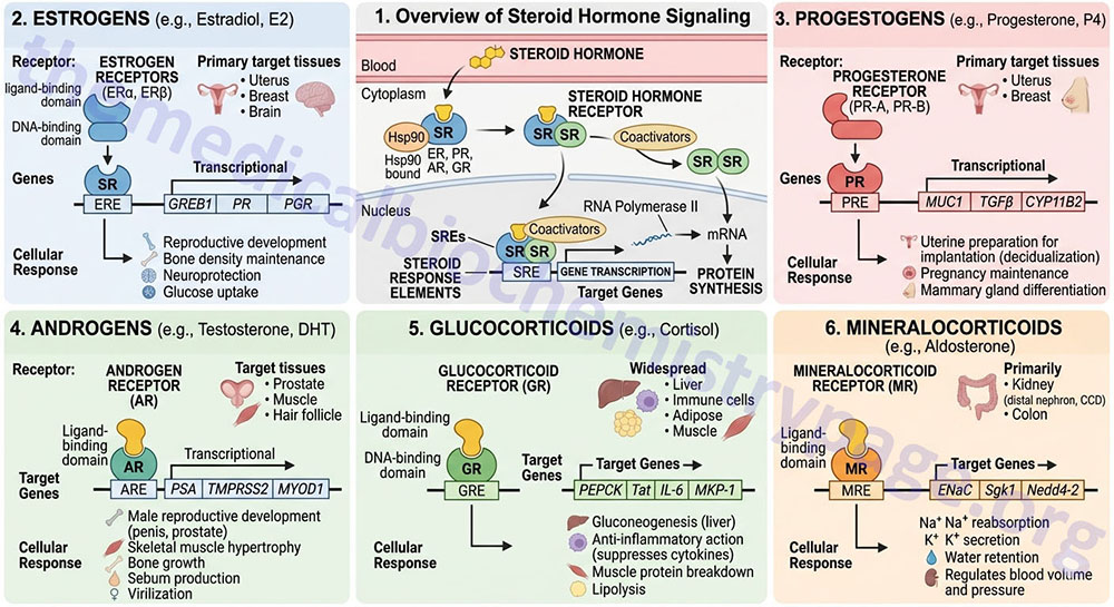 Steroid Hormones and Their Receptors