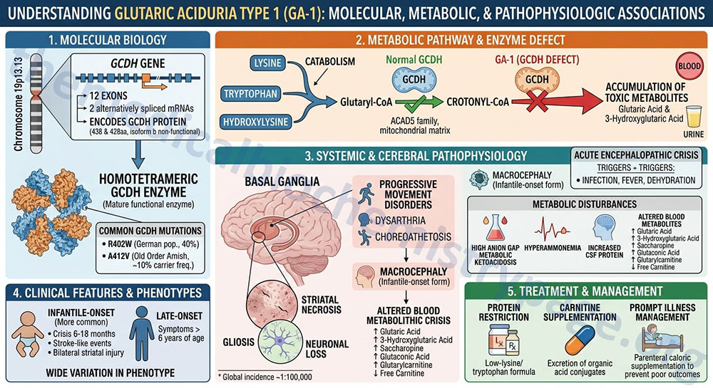 overview of the molecular, metbolic, and pathophysiologic aspects of glutaric aciduria (acidemia) type 1 overview of the molecular, metbolic, and pathophysiologic aspects of glutaric aciduria (acidemia) type 1