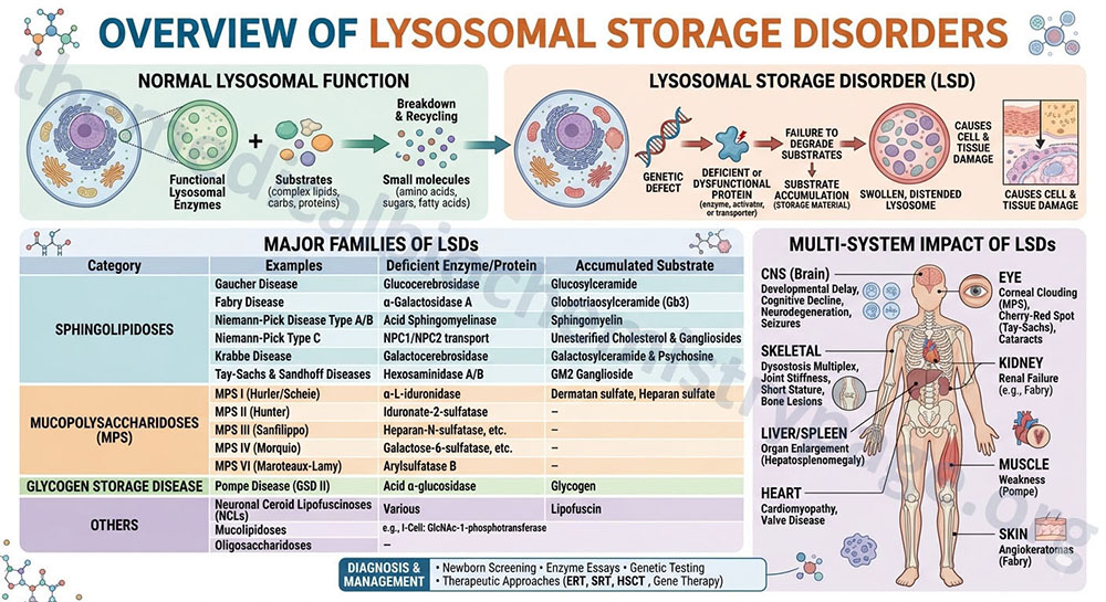 overview of the lysosomal storage disorders, LSD overview of the lysosomal storage disorders, LSD